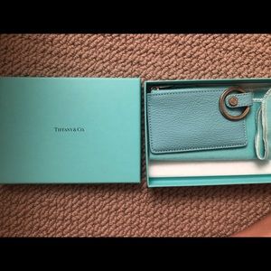 Tiffany Italian leather blue coin purse